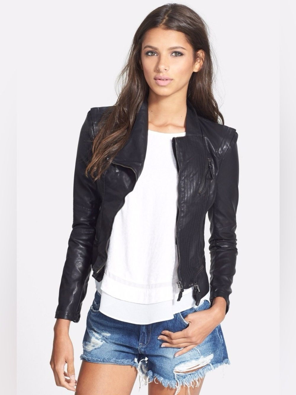 Blank NYC Faux Leather Moto Jacket